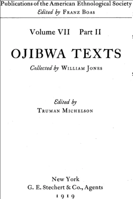 Ojibwa Texts Part 2